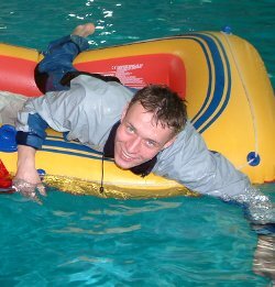 adventure swimming anorak in pool